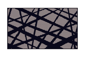 Perforated CROSS DESIGN Pool Panel 2 Meter KIT Black