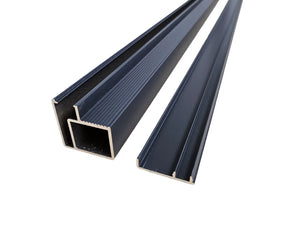 Perforated Pool Fence 38x38 frame & cover clip Monument satin