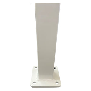 Aluminium Post With Base & Cap 65mmx65mm Dia White