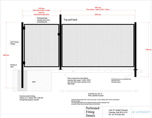 Perforated Pool Gate (Welded)