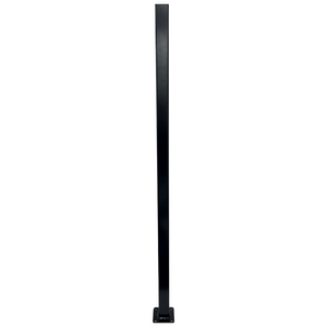 Aluminium Post With Base & Cap 50x50mm Dia Satin Black