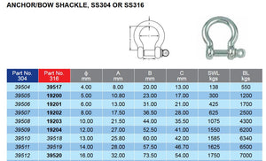 G316 Bow Shackle