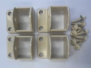Aluminium Pool Fence Brackets pack of 4 - Classic Cream