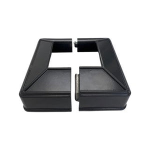 Aluminium Raised Two Piece Base Plate Post Cover 50x50 Dia - Monument Satin