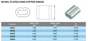 Nickel Plated Hand Copper Swage