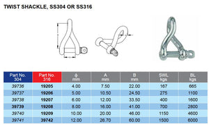 G316 Twist Shackle